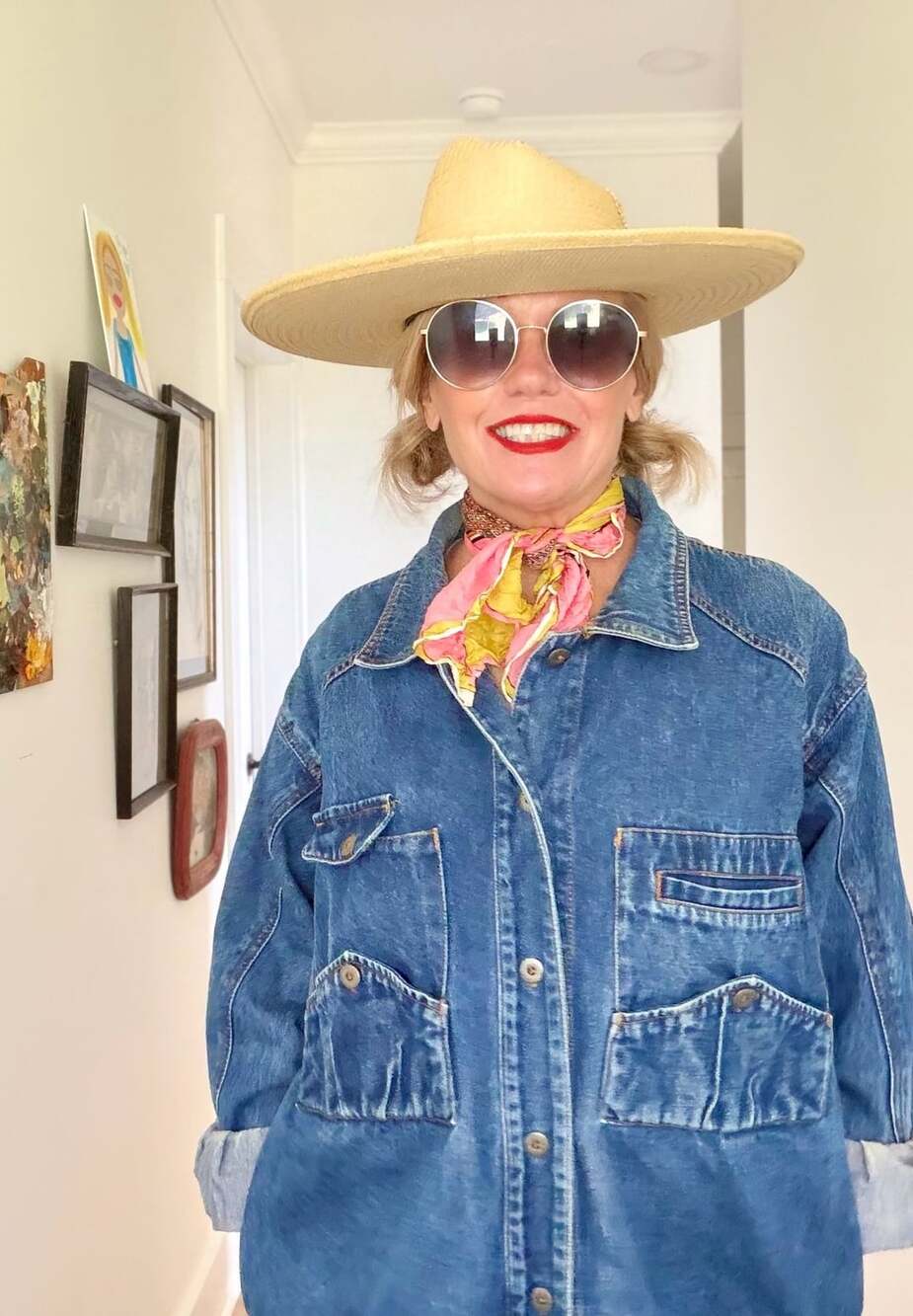 Vintage 1980s Sergio Valente Oversized Denim Chore Coat Jacket Grunge Streetwea